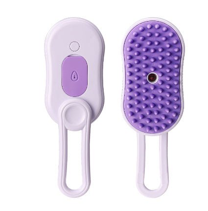 3 - in - 1 Steamy Pet Brush – Electric Spray Grooming Comb for Cats & Dogs | Hair Removal & Massage Tool - WhiskerNook