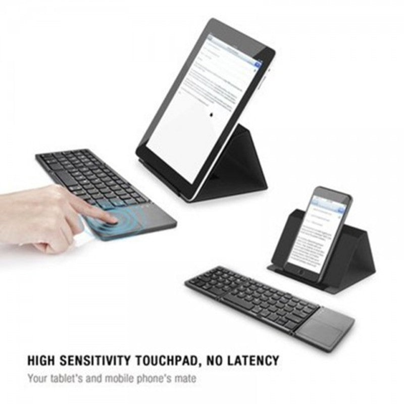 Folding Bluetooth Keyboard – Portable Wireless Keyboard for iPad, Tablet & Smartphones - WhiskerNook