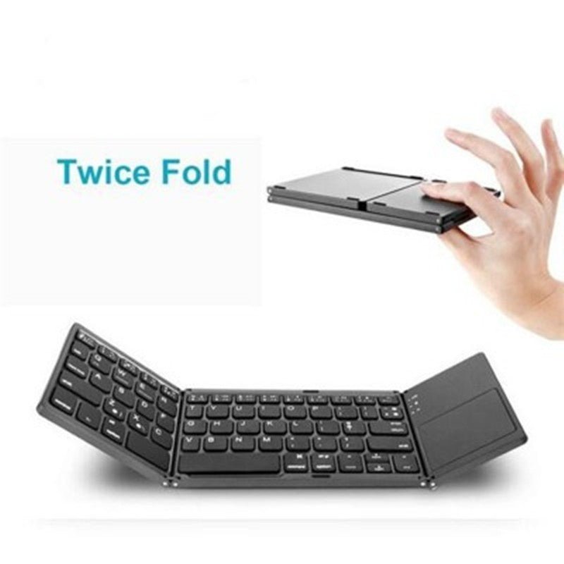 Folding Bluetooth Keyboard – Portable Wireless Keyboard for iPad, Tablet & Smartphones - WhiskerNook