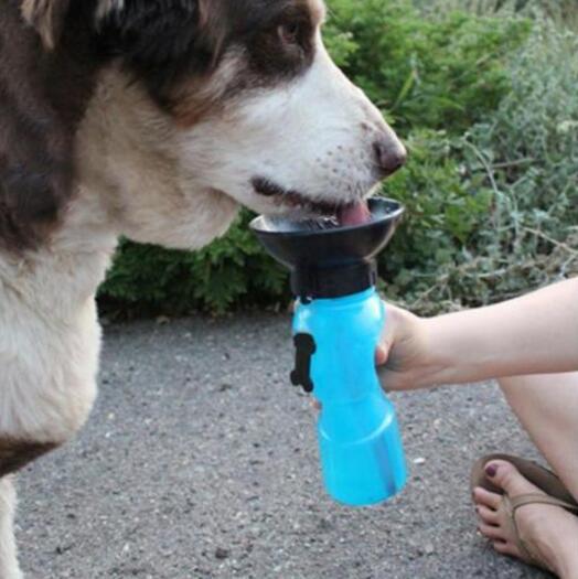 Portable Dog Water Bottle – Leak - Proof Travel Pet Drinker with Food Container - WhiskerNook